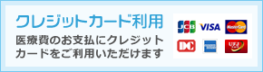 各種クレジットカードが利用できます